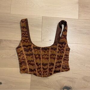 Cropped mesh top